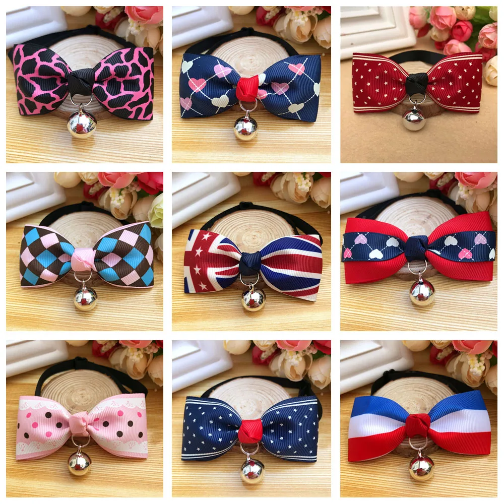 Title 2, Pet Dog Cat Bow Tie Collar Adjustable Cat Neck ...