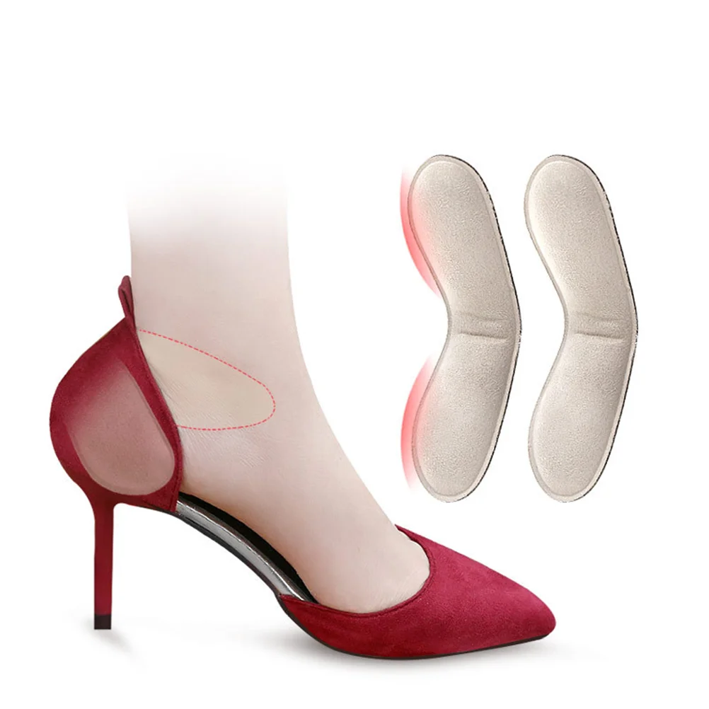 

4 Pairs Heel Grips Self-adhesive High Heel Back Pads Lengthen Thicken Heel Stickers Liner Non-Slip Shoe Cushion Pads Stickers