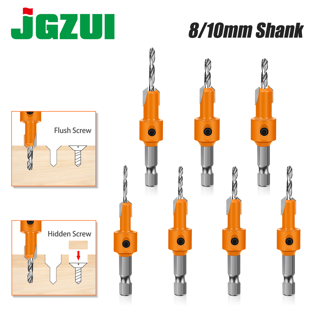 Hex Shank HSS Woodworking Countersink Router Bit Screw Extractor Remon Demolition for Wood Milling Cutter