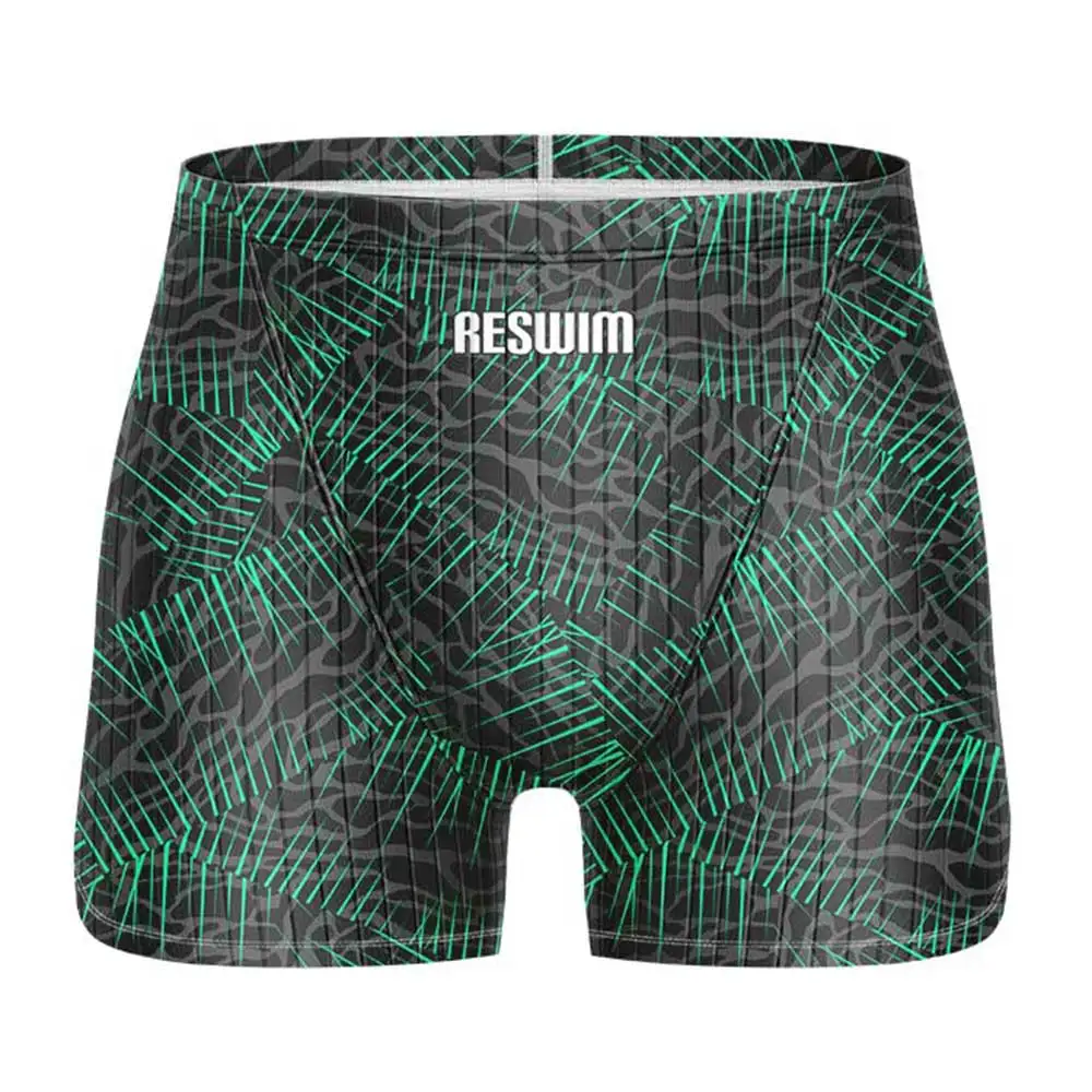 New Men's Swim Short Jammer Swimsuit Endurance Athletic Training Swimsuit Racing Swimming Trunks Swimwear Surfing Jammers Pants 5