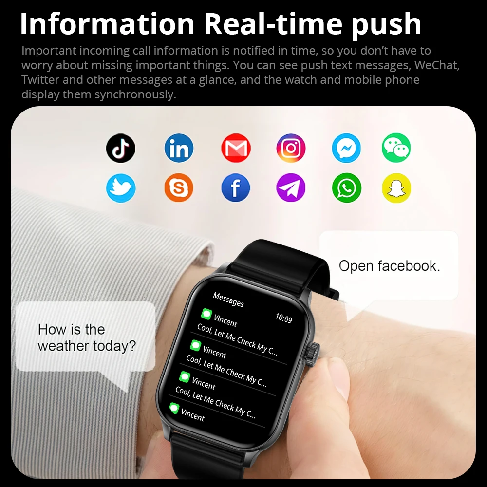 COLMI P78 AMOLED Smartwatch Display da 1,95 '' con torcia e chiamate vocali 100+ modalità sportiva Monitor sanitario Uomo Donna Smart Watch - immagine 6