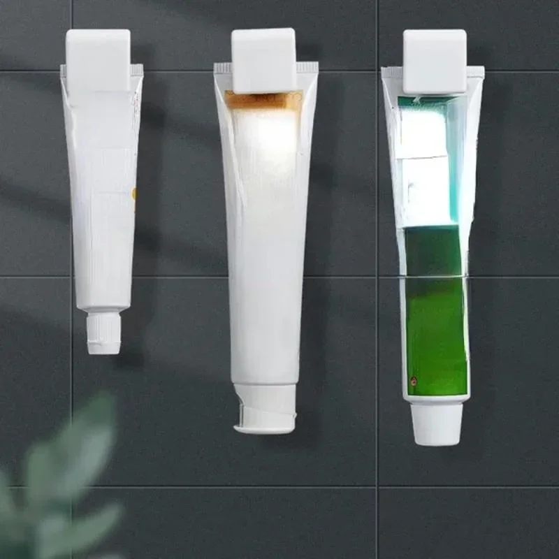 3Pcs Toothpaste Clip Self Adhesive Wall Mount Bathroom Cleansing Milk Cream Toothpaste Holder Bathroom Supplies