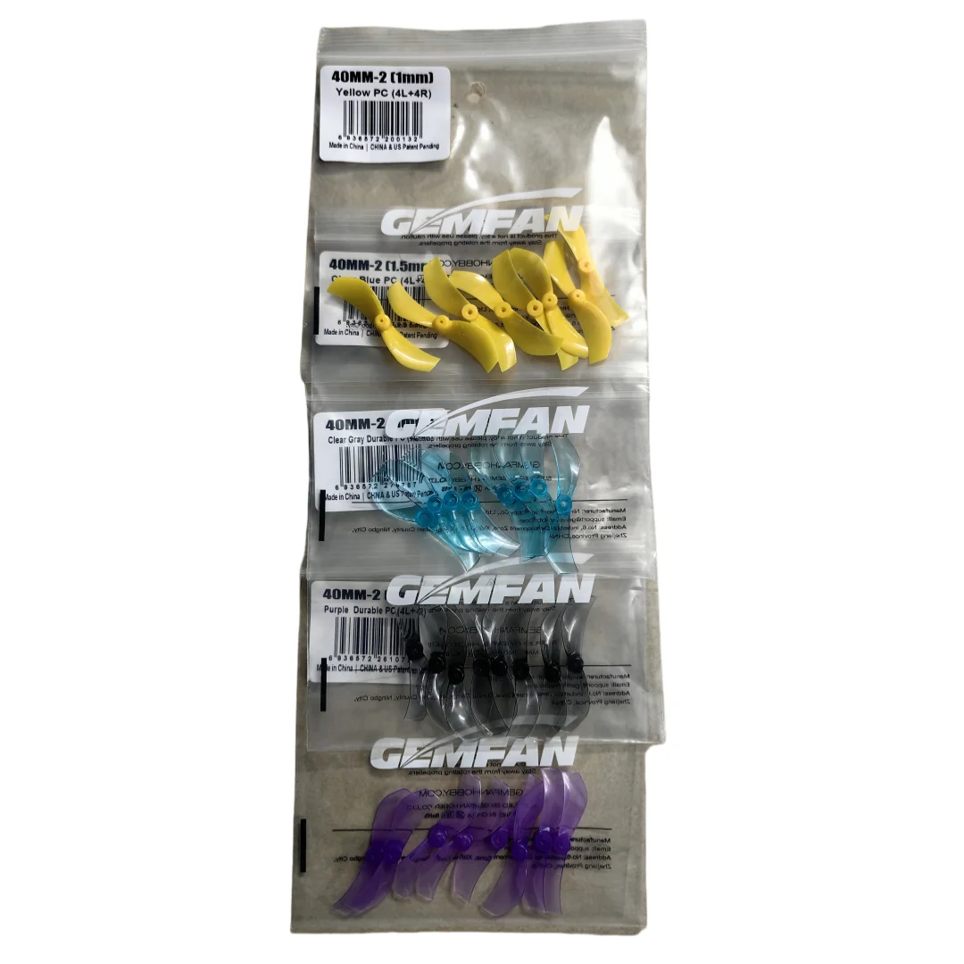 4 Paar Gemfan 1610 Drohnenpropeller 1,6 x 10 40 mm 2-Blatt 1 mm 1,5 mm CCW/CW für RC FPV Racing Freestyle Drohnen Mobula7 Ersatz – Detail 13