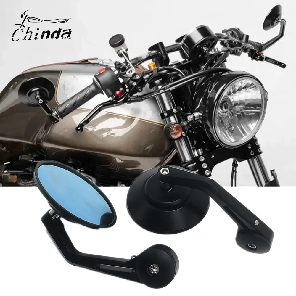 

For Moto guzzi V7 V9 V100 Motorcycle handlebar end mirror CNC aluminum handlebar mirror