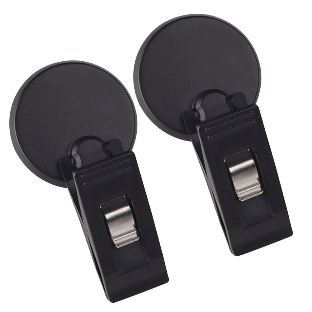 

2 Pcs Ticket Clip Plastic Car Clips Ins Self-adhesive Transponder Holder Oil Card Cards Storage Clamp
