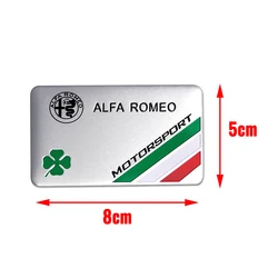 3D Aluminum Badge Car Body Decor Sticker - Motorsport Design - 1PC (For Alfa Romeo)