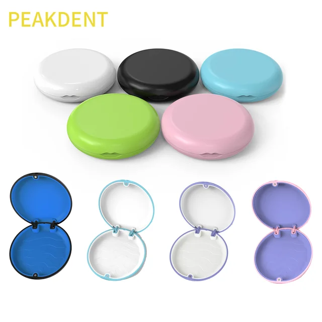 1Pc Braces Orthodontic Case Dental Retainer Box Magnetic Portable Fake Teeth Box Mouth Guard Container For Teeth Travel