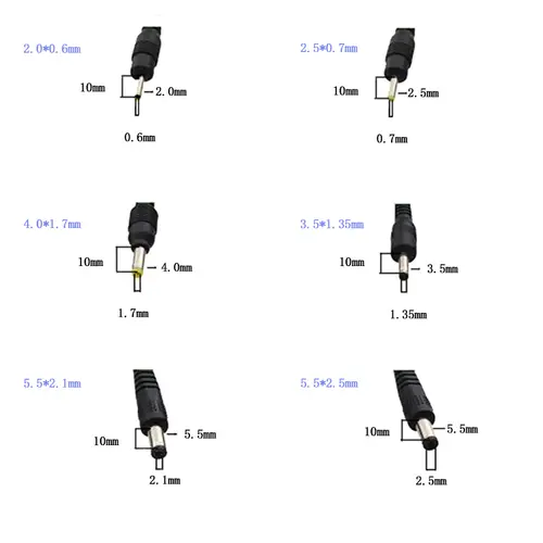 USB To DC 3.5*1.35mm 2.0*0.6mm 2.5*0.7mm 4.0*1.7mm 5.5*2.1mm 5.5*2.5mm Plug Jack DC 5V Power Extension Cable Connector - Image 6