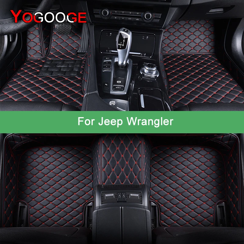 

YOGOOGE Custom Car Floor Mats For Jeep Wrangler Auto Carpets Foot Coche Accessorie