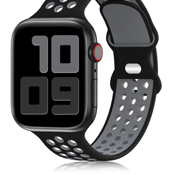 Silicone Strap for Apple Watch Band Ultra 2 49mm 38mm 42mm Sport Bracelet iWatch Series 9 8 7 41mm 45 mm 7 6 SE 5 4 3 44mm 40mm