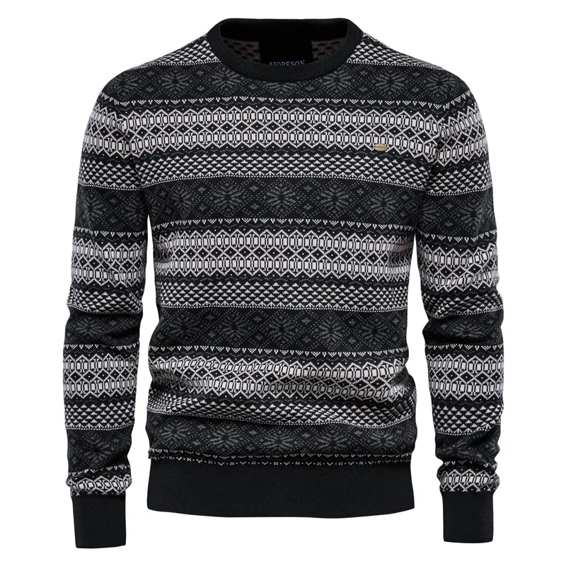 

BabYoung Spliced Cotton Sweater Men Casual O-Neck High Quality Pullover Knitted Male New Winter Brand Mens Sweaters