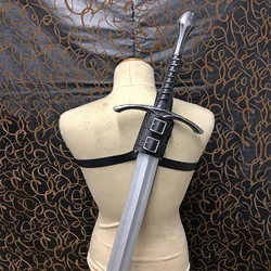 Medieval Shoulder Strap Sword Holder Sheath Scabbard For Adult Men Larp Knight Weapon Rapier Belt Holster Gear Cosplay Props