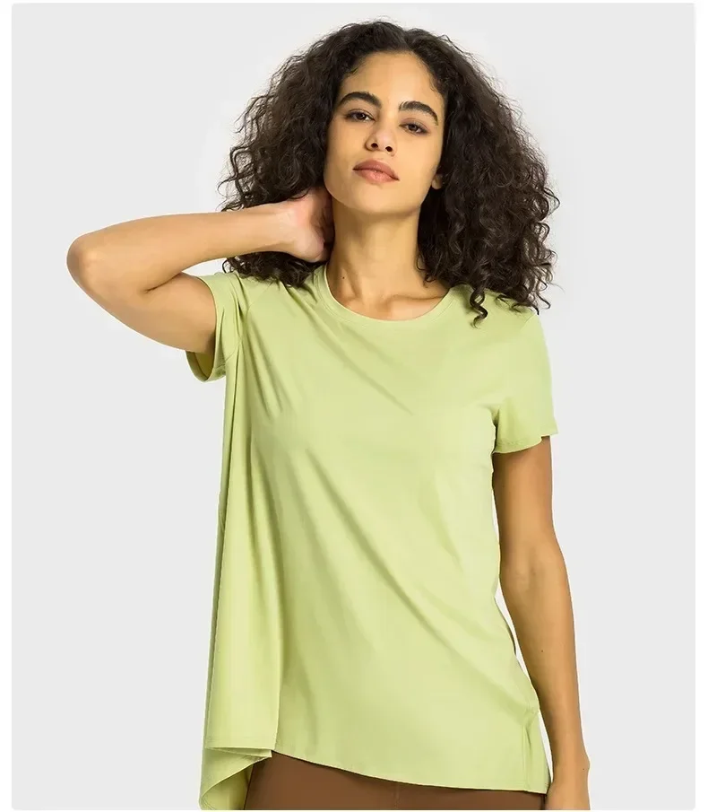 Lemon Women Clothing Gym Shirts Yoga Sport Top Outdoor Jogging Breathable Short Sleeve Sportswear Butterfly Bandage T-Shirts