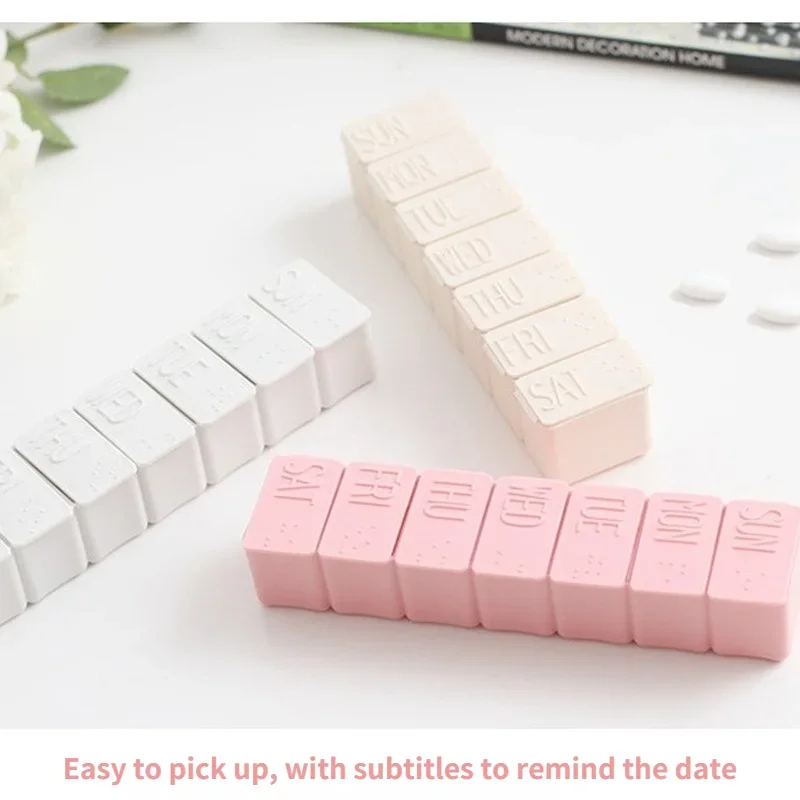 Compact 7-Day Travel Pill Organizer for Vitamins & Supplements