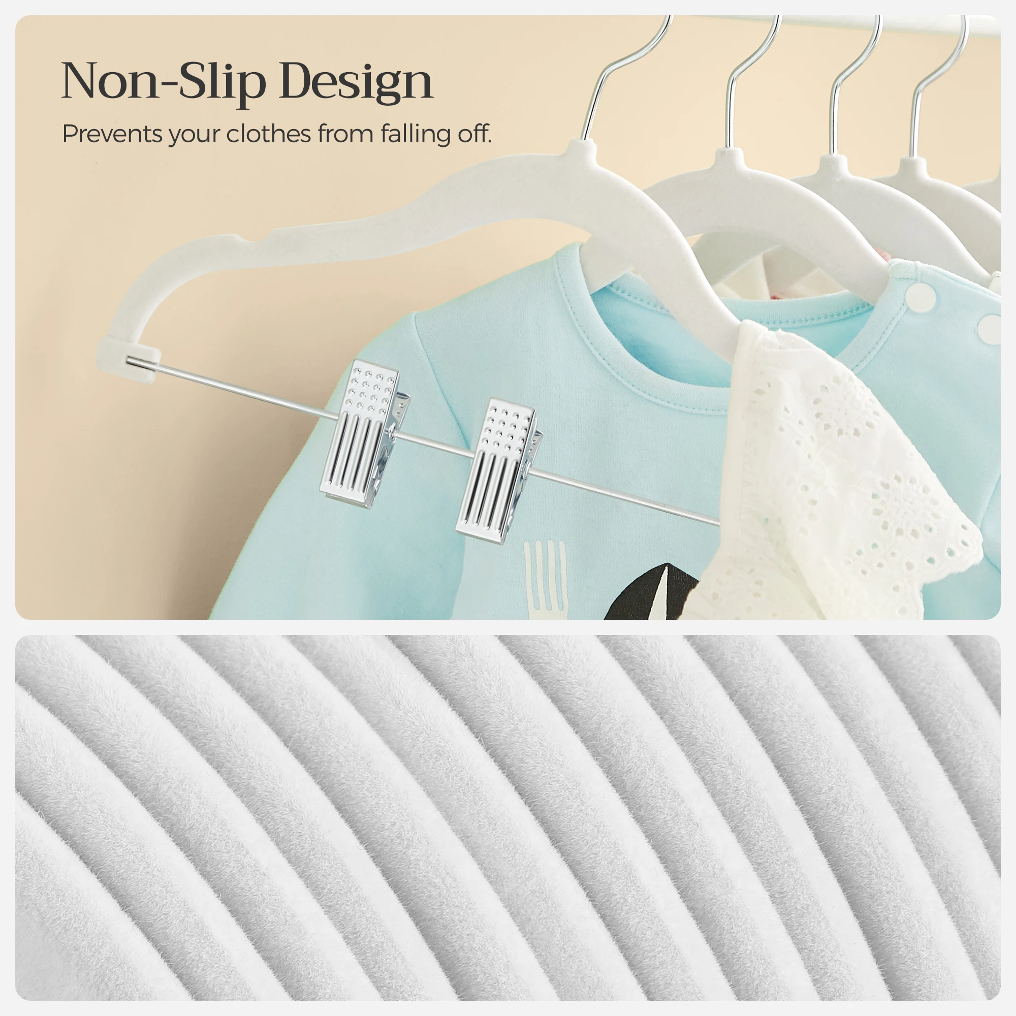 Conjunto De 20 Cabides De Plástico Para Crianças