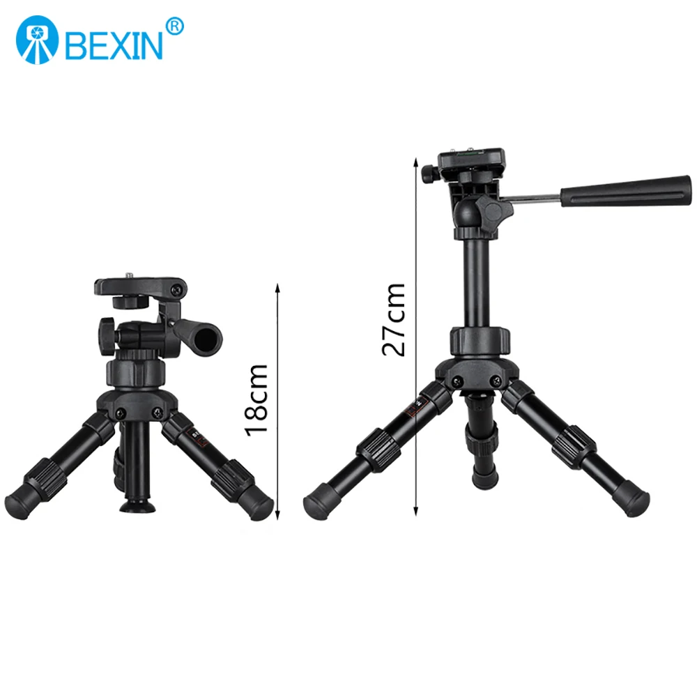 Phone Tripod Mini Tripod Camera Tripod Photography Tripod BEXIN MS02 Portable Tripode Photography Travel Portable Compact Lightweight Mini Tripod Camera Stand with Head For iphone Camera