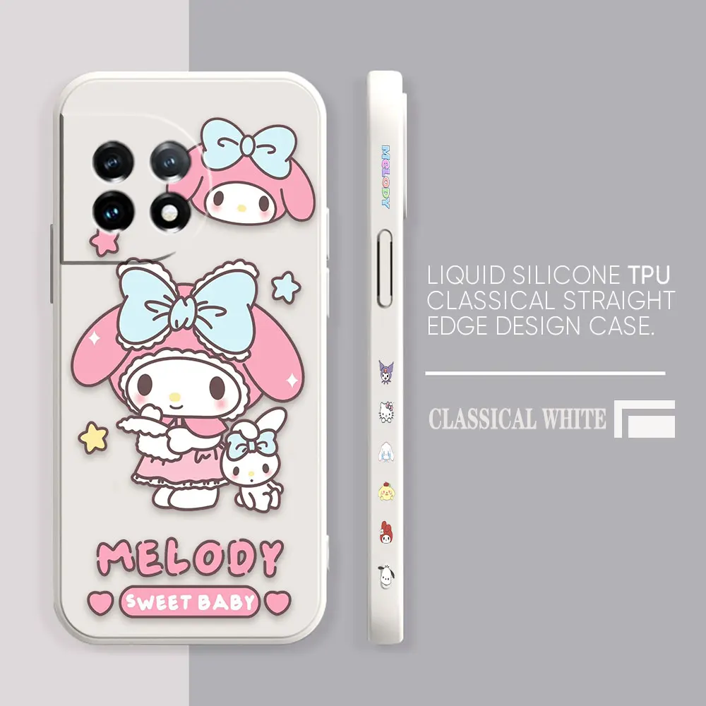 thumbnail image 1 of Case For Oneplus 5 6 9 9R 8 8T 7 7T A3 2 2V NORD 3 2 Lite Pro Simple Liquid Silicone Case Cartoon My Melody, 1 of 5