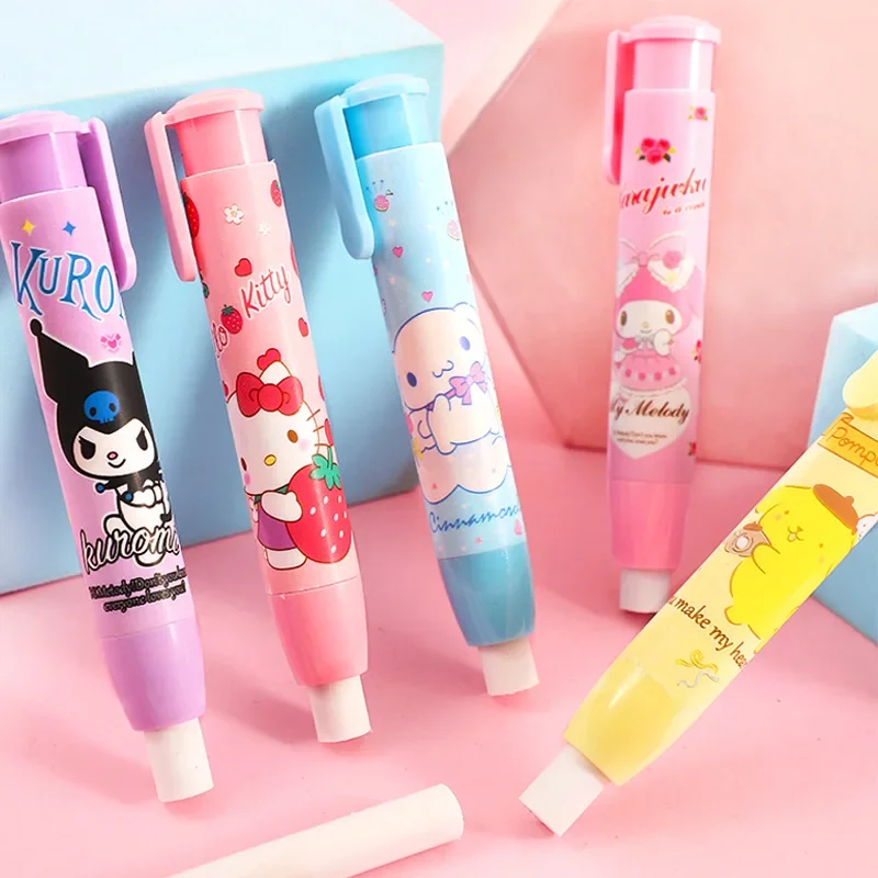 Press Eraser Creative Anime Kuromi Melody Cinnamoroll Cartoon Kawaii Stationery