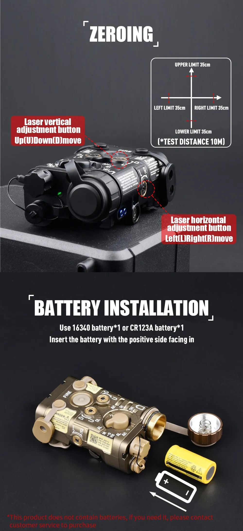 Tactical Metal NGAL Laser Red Green Blue IR Laser Dual Switch