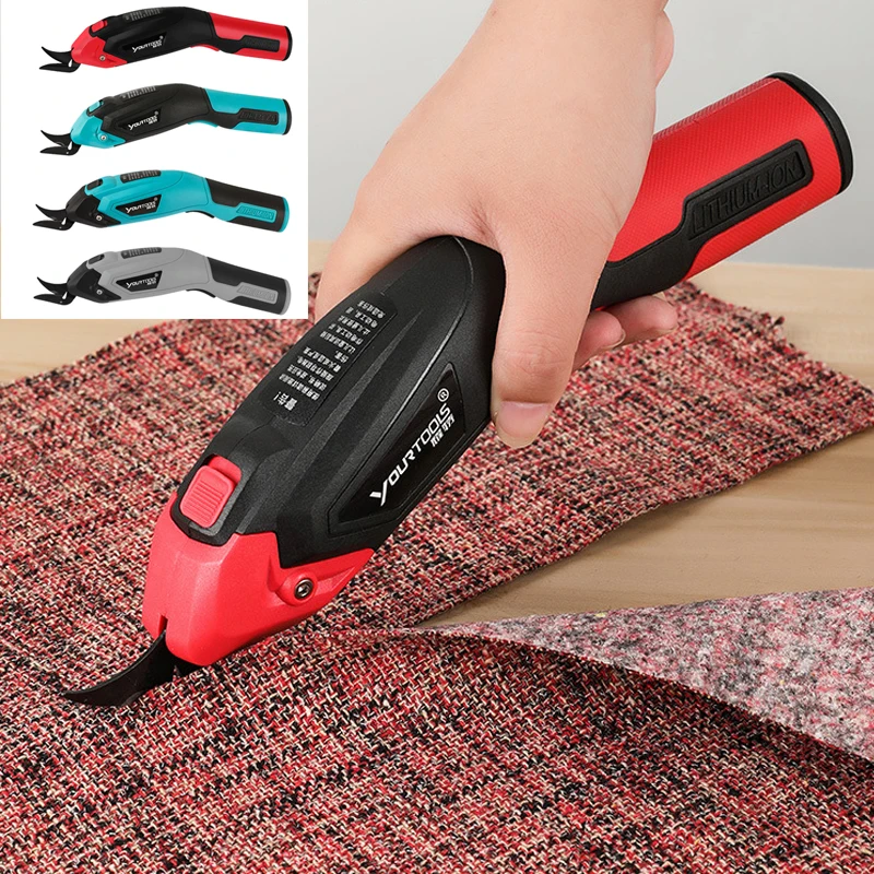 

Tungsten Steel Electric Scissors 1800rpm High speed Cutting Machine Household Cordless Fabric Cloth Scissors USB Rechargeable