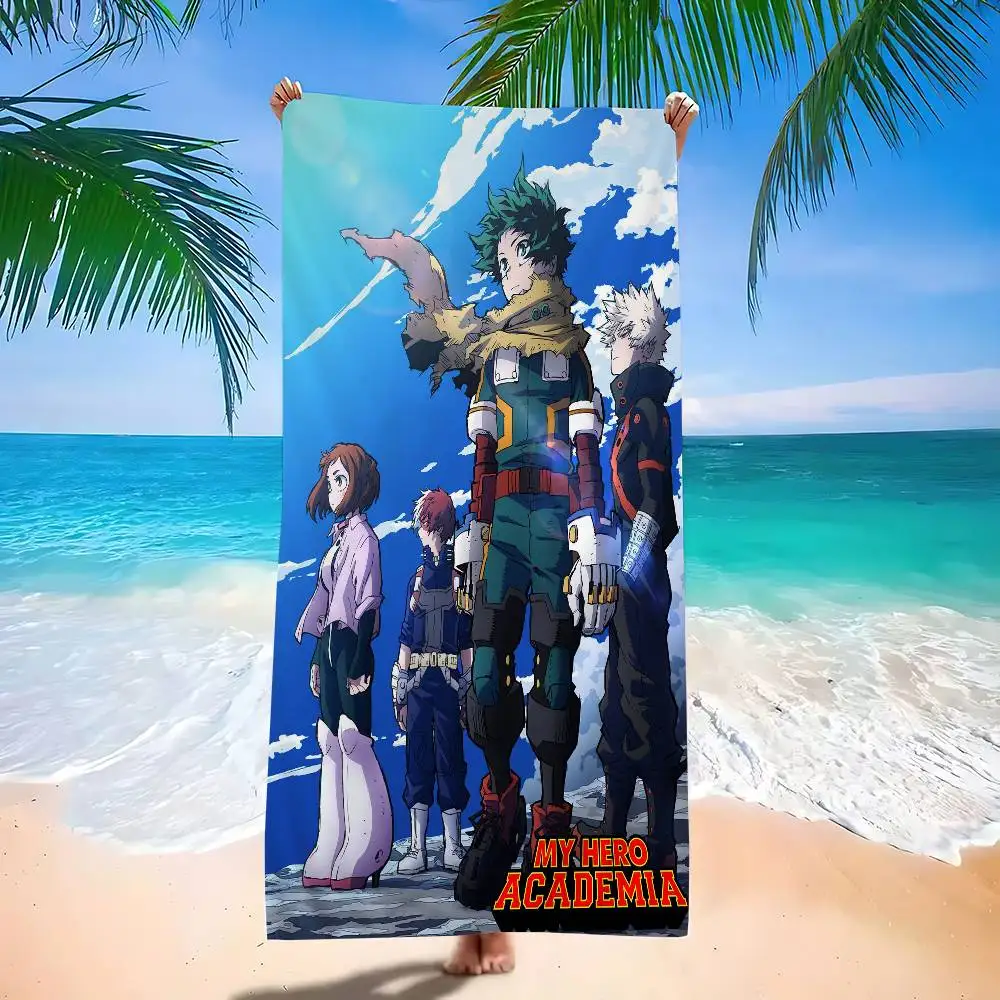 My Hero Academia Anime Microfiber Beach Towel Absorbent Quick Dry Soft Yoga Swimming Resort Mountain Climbing Towel