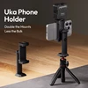 Ulanzi MA54 UKA Phone Holder Phone Tripod Mount with Dual Cold Shoes 1/4" Screw 360° Adjustable for Vlog Live-Streaming