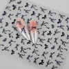 Kawaii 5D Sweet Bow Nail Stickers Pink Black White Long Ribbon Bowknot Self Adhesive Nail Art Stickers DIY Manicure Decor Decals 5