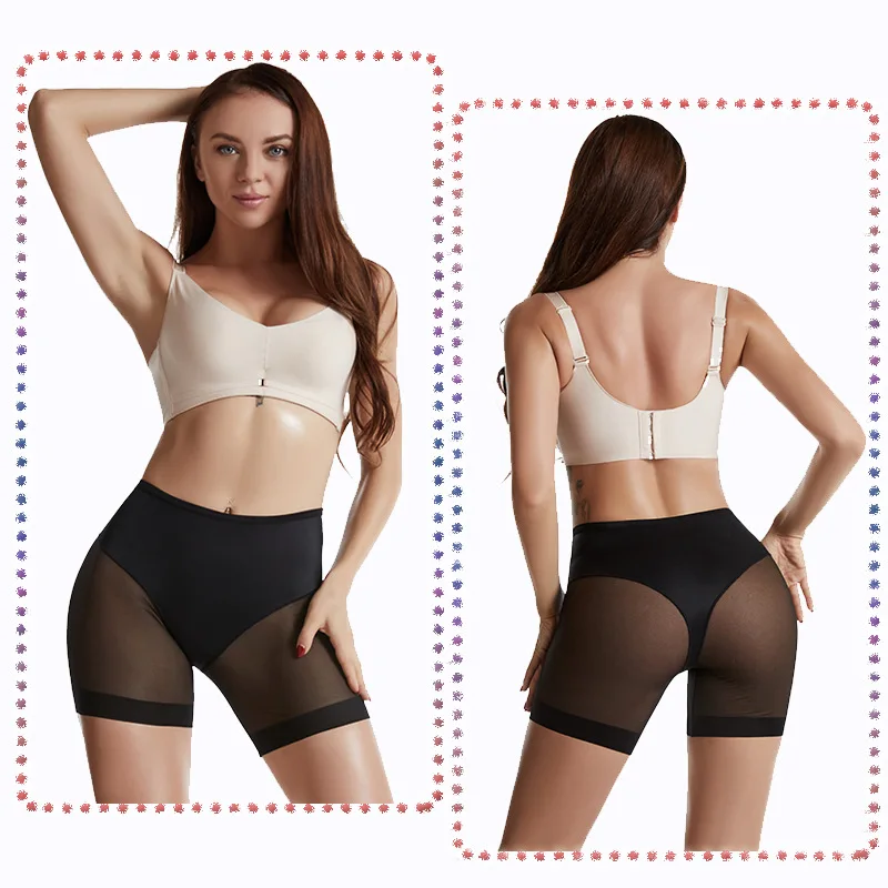 Seamless Lingerie Under Skirt Sexy Slimming Anti Chafing Thigh Safety Short Pants Underwear Mesh Ultra-thin Women Safety Pants
