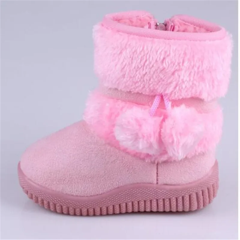 

Girls Snow Boots 2023 Winter Comfortable Thick Warm Kids Boots Lobbing Ball Thick Children Autumn Cute Boys Boots Princess Shoes