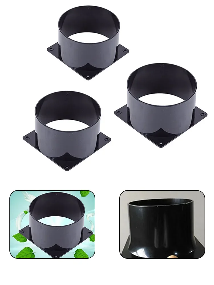 Flange Connector 75mm 100mm 120MM 150mm ABS Wall-Flange Connector for Ventilation Pipe Air-Ducting Connection Accessory 1pc