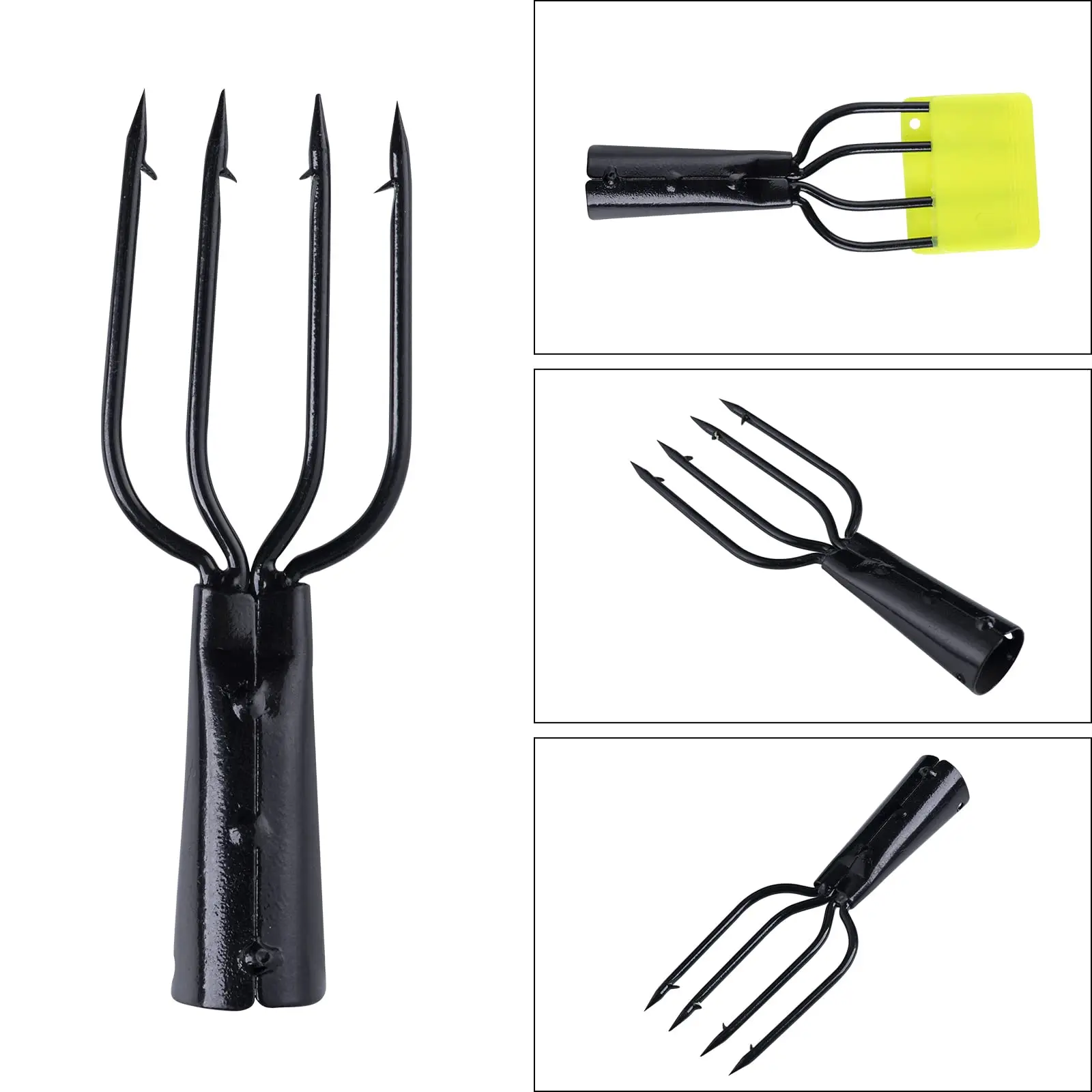 3-5 Prong Fishing Spear Harpoon Fork 14.5cm Stainless Steel Multi-function Fishing Spear Gig Fork Hook