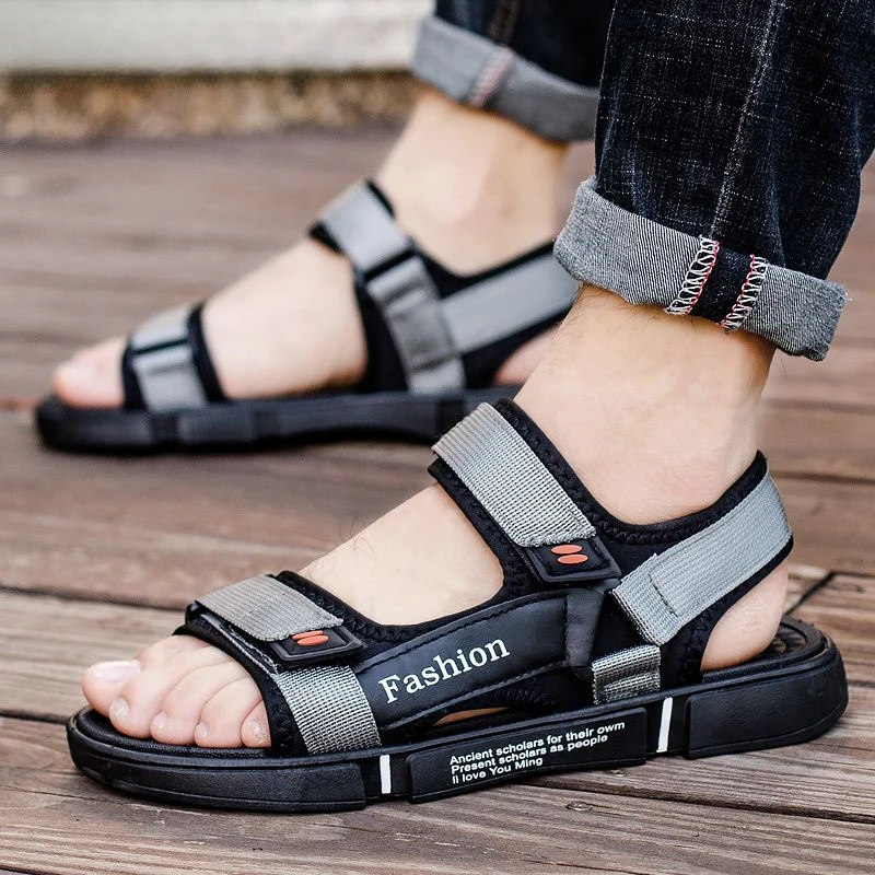 Indoor Ankle Wrap Male Shoe Height Beach Slippers Men's Sandal with Platform Open Styles New Design Eva Stylish Arrival V