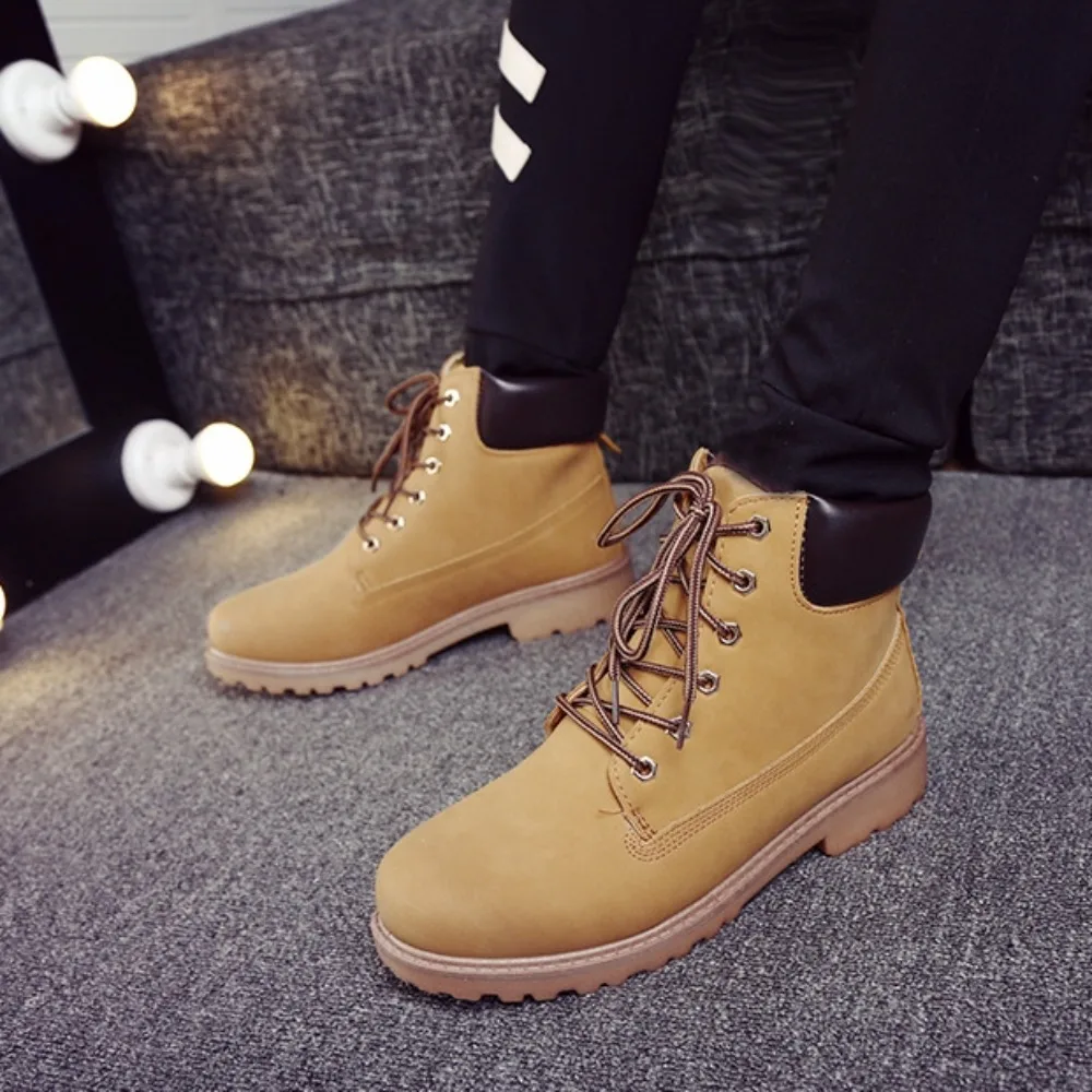 Women's Boots Pink Winter Warm Cotton Shoes Flat Top High Top Shoes Women Ankle Boots for Women Botas De Mujer Platform Shoes