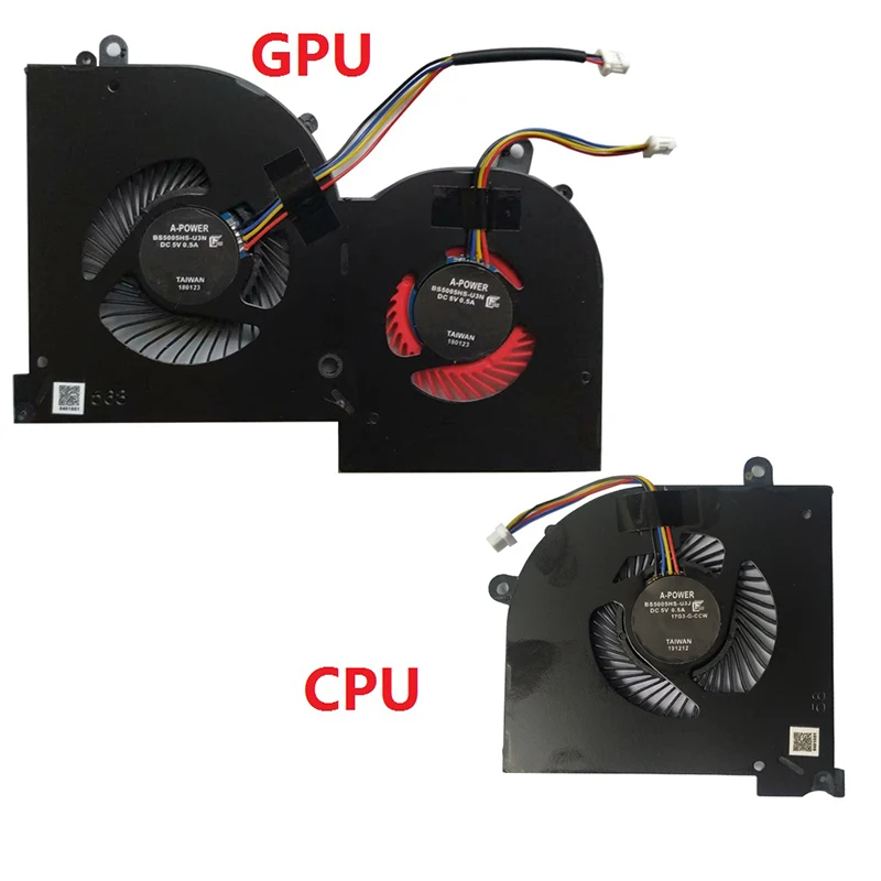 

NEW cooling fan FOR MSI GS65 MS-16Q2 16Q2-CPU-CW 16Q2-GPU-CW CPU GPU BS5005HS-U3N