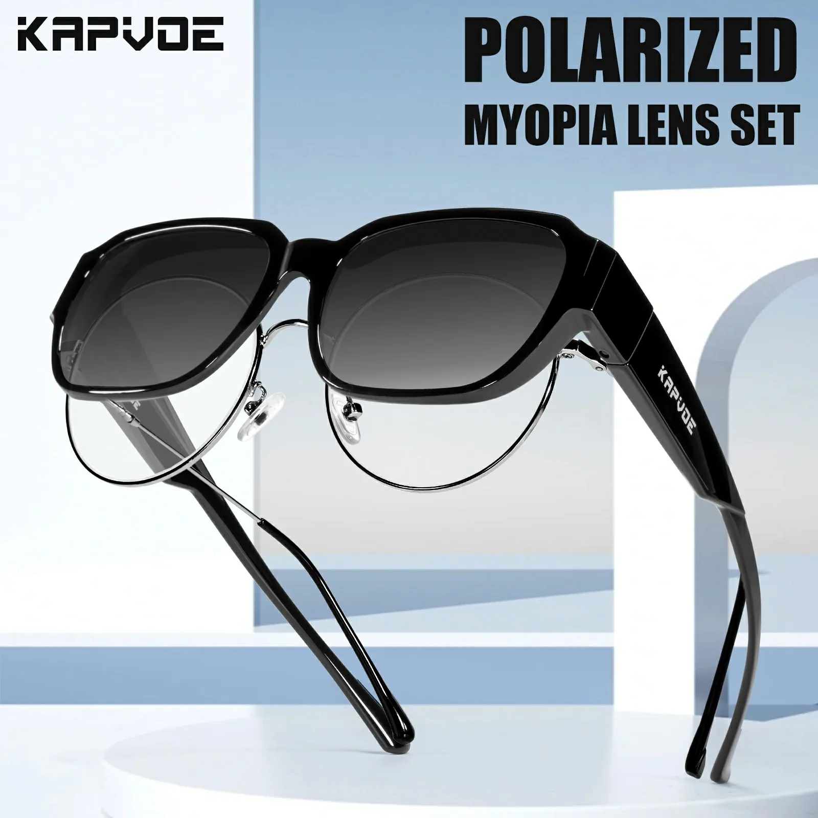 Cycling Glasses Fit Over Myopic Sunglasses UV 400 Polarized Fishing Driving Bike Goggles KAPVOE Fashion Aesthetic Eyewear