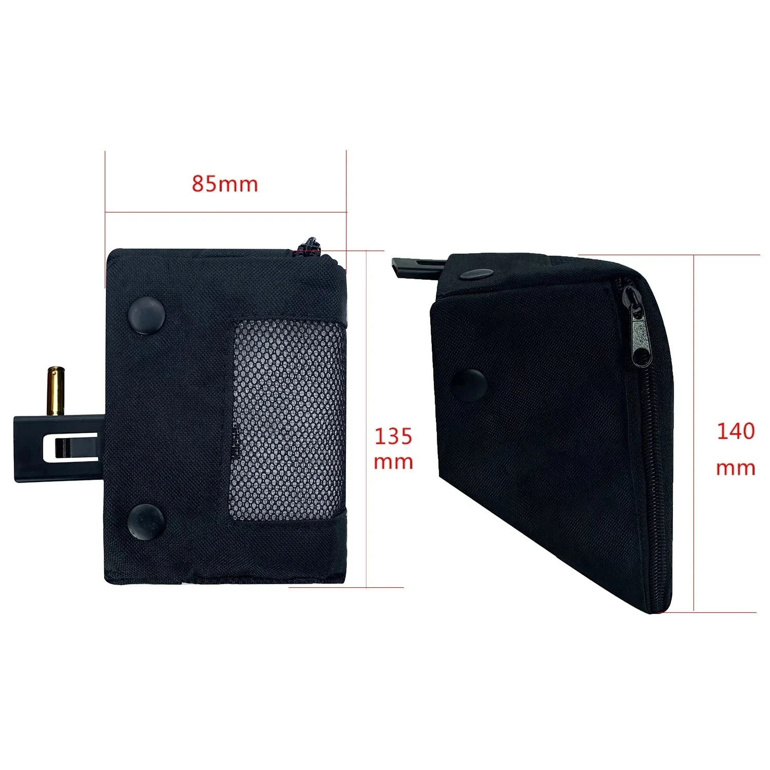 Tactical Accessory Shooting Shell Case Receiver Net Bag Collector Brass Catcher With 5Pcs Detachable Picatinny Recycling