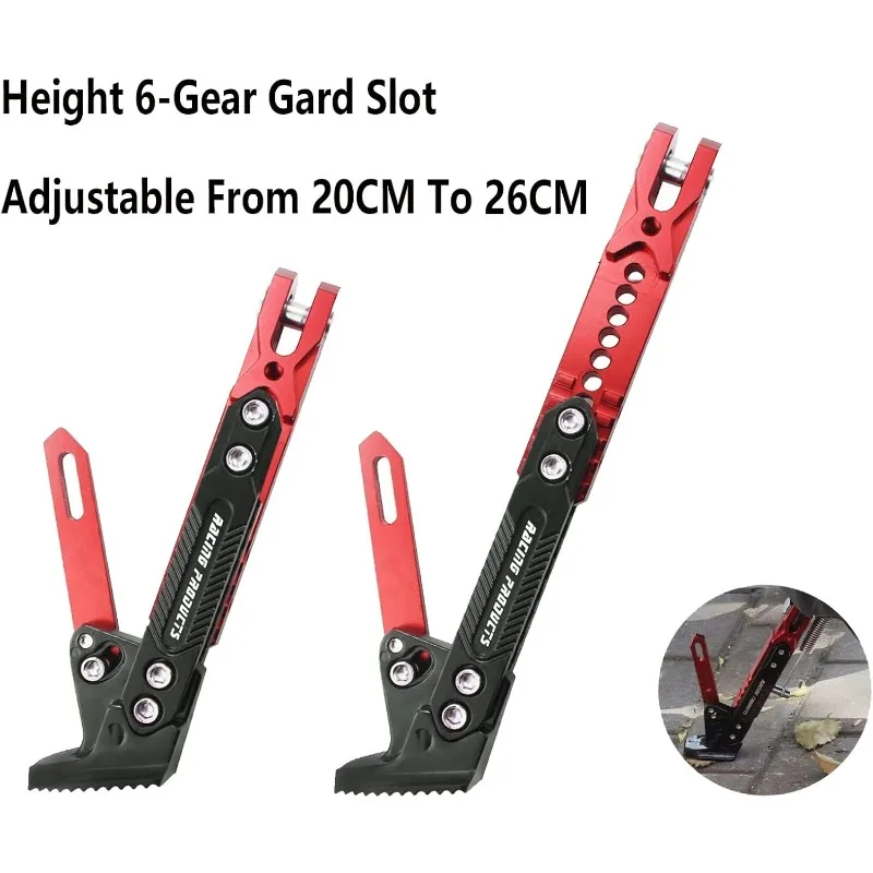 1Pc CNC Aluminum Adjustable Motorcycle Kickstand Side Stand Support Parking Bracket For Dirt Bike Motorbike Modification Parts