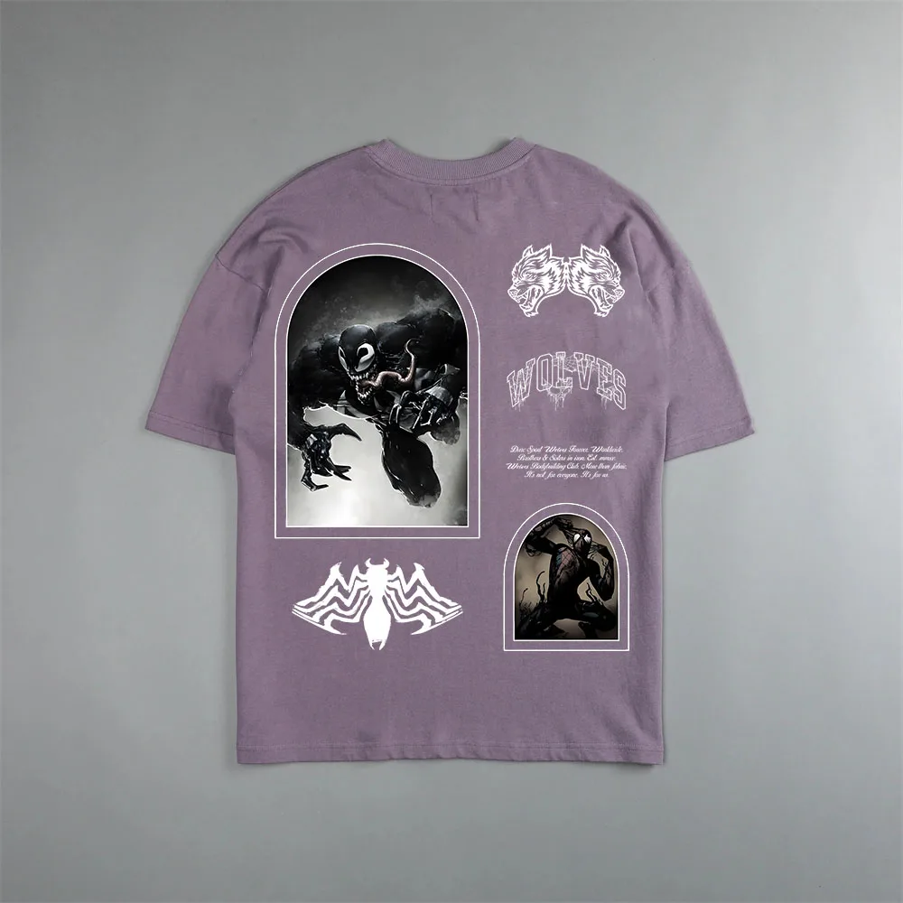 

DARC SPORT SHE Jointly 100% Cotton Men Women Hip Hop WOLVES Spider Print T-shirt Cotton Casual Short Sleeve Couple T-shirt Tops