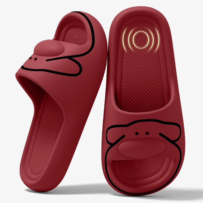 Lovely Soft Bottom Bear Slippers Women Comfortable Indoor Non Slip Platform Slippers Woman 2026 Outdoor Beach Flip Flops Female