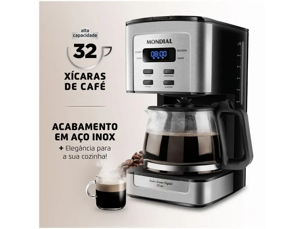 Cafeteira Elétrica Mondial Dolce Arome Digital - 220V 2