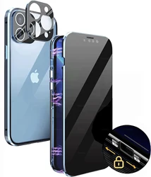Enhanced Privacy Magnetic Case with Lens Protection and Tempered Glass - iPhone 11 Pro (Sierra Blue)