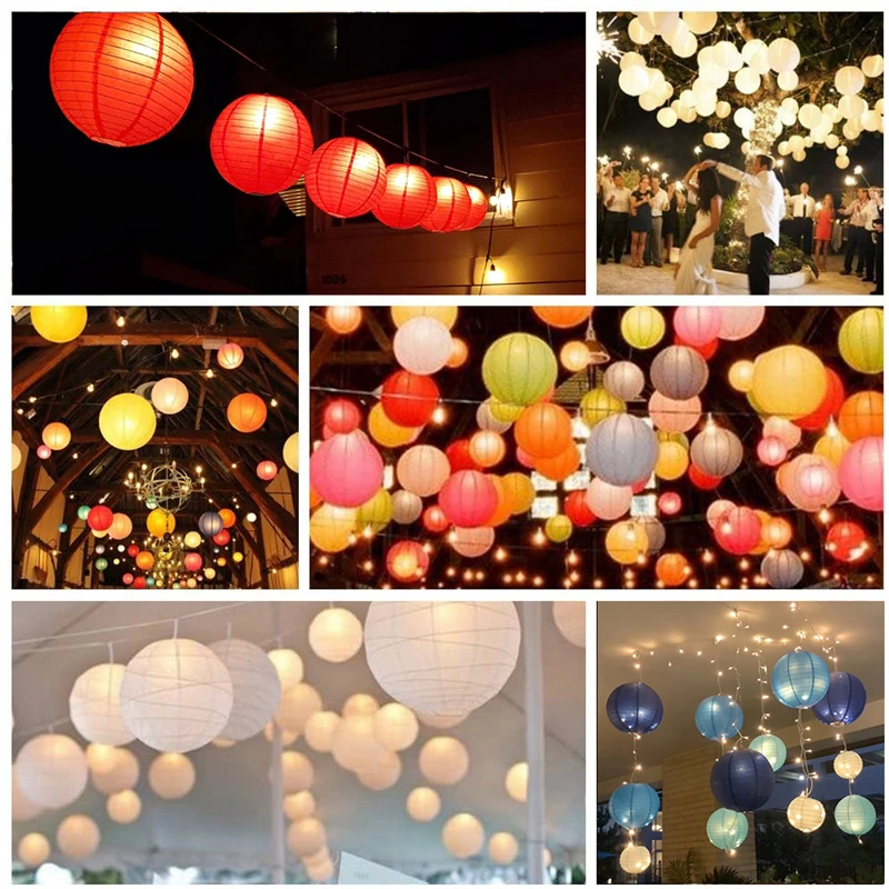 30 pçs lanterna de papel chinês japonês mix tamanho lanterna decoração e luzes led casamentos chá de bebê mariage festas de natal