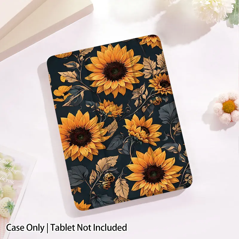 Premium Leather Folding Tablet Sleeve with Soft Silicone Stand and Cover