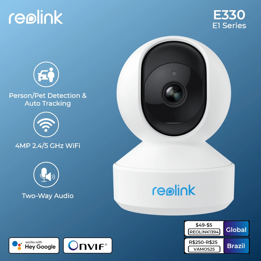 Reolink E1 Series 2K 4Mp Wifi Camera Pan & Tilt Audio A 2 Vie Baby Monitor Indoor Cam Rilevamento Ai Telecamere Di Videosorveglianza Domestica