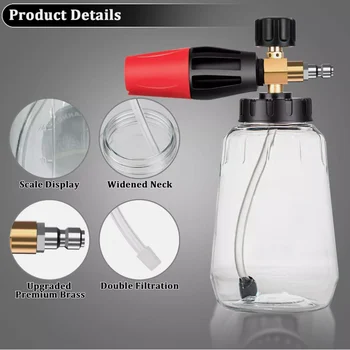 Foam Cannon Gun Car Wash Soap Lance Sprayer Pressure Washer Bottle Large-mouth Pot Car Wash Machine 1
