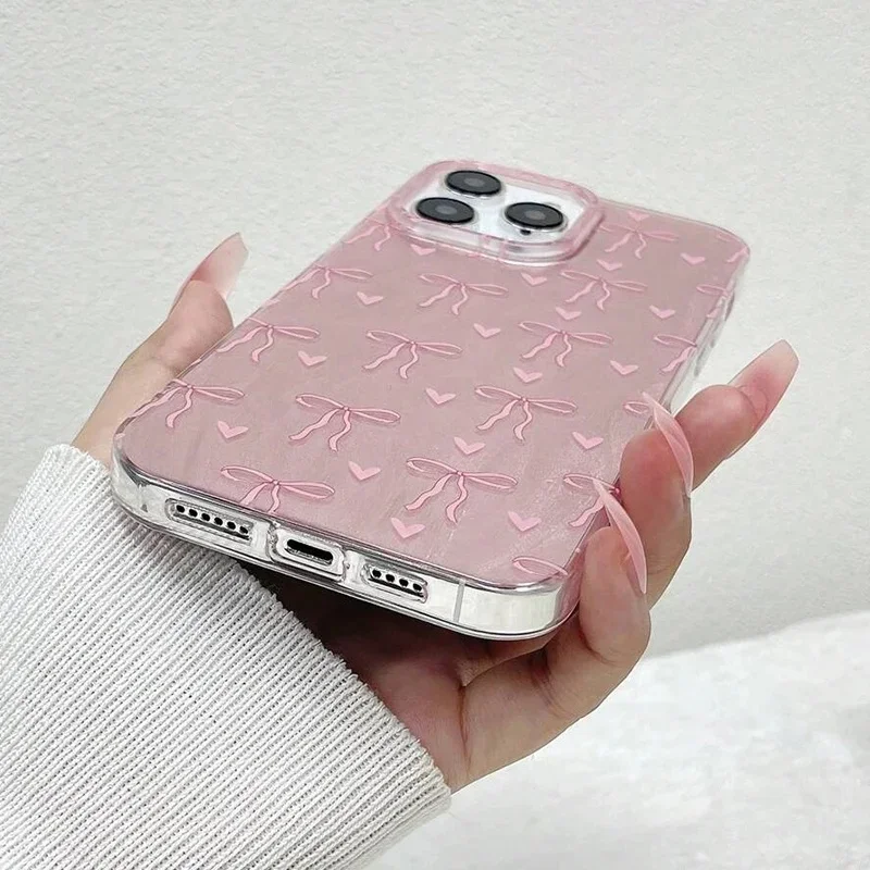 Fashionable Butterfly Bow Print Phone Case