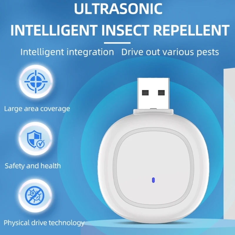 USB Ultrasonic Repeller Roaches Bed Mouse Rodent-Mosquito-Repeller 360&deg;-Efficient Controls Repellers