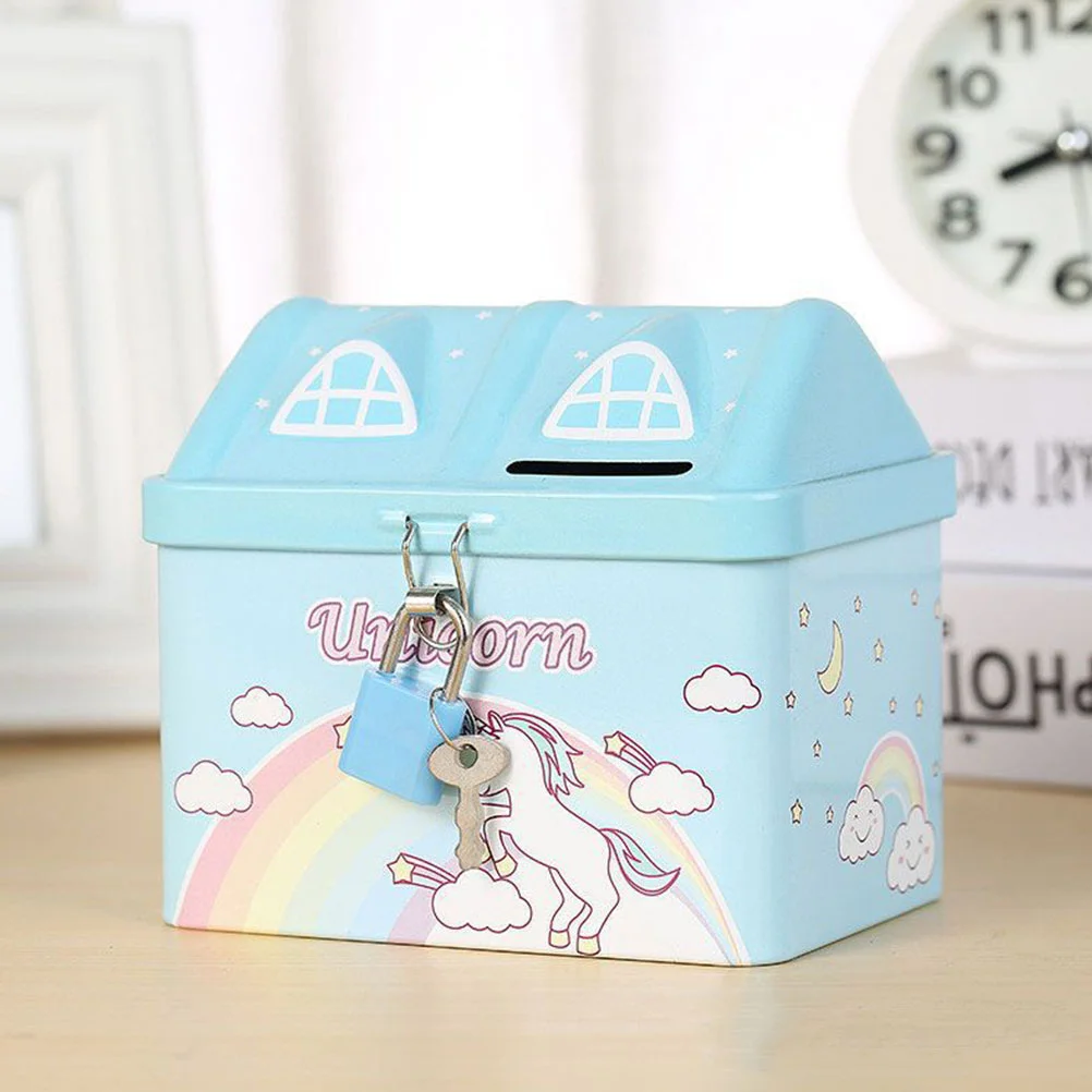 Cartoon Exquisite Metal Kids Piggy Bank Girls Bedroom Decor Save Money Habit Birthday Gift Toddler Study 4