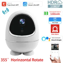 

Tuya Battery WiFi Baby Monitor Baymax Dwen 355° Rotate FHD Battery Protection CCTV Camera Support Alexa Google Voice Wake Up Cam