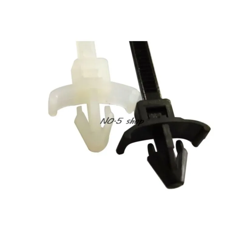 플러그 타입 플라스틱 버클 전기 자동차 고정 바인딩 벨트, 항공기 헤드 바인딩 벨트, 3.2x120mm, 100 개